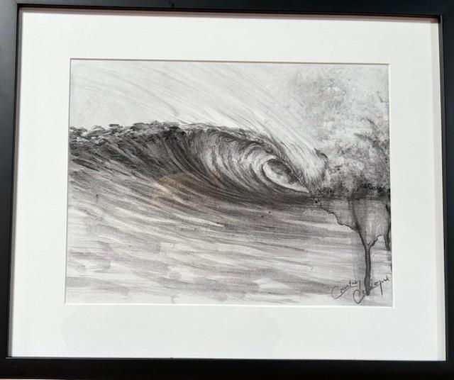 #3 Charcoal Right/PAPER (Original) FRAMED by Courtney Conlogue