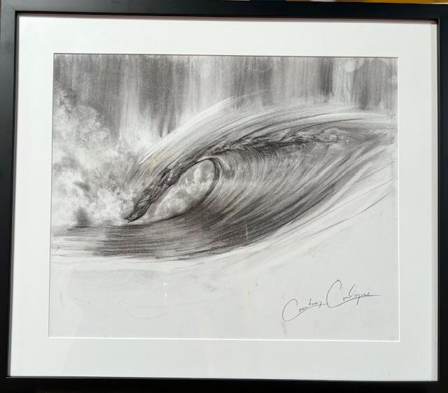 #7 Charcoal Left/ PAPER (Original) FRAMED by Courtney Conlogue