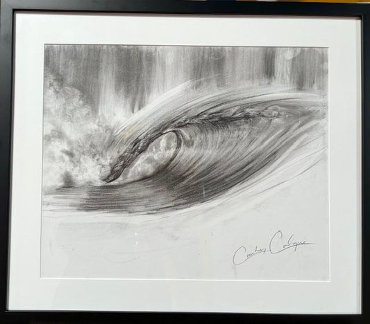 #7 Charcoal Left/ PAPER (Original) FRAMED by Courtney Conlogue