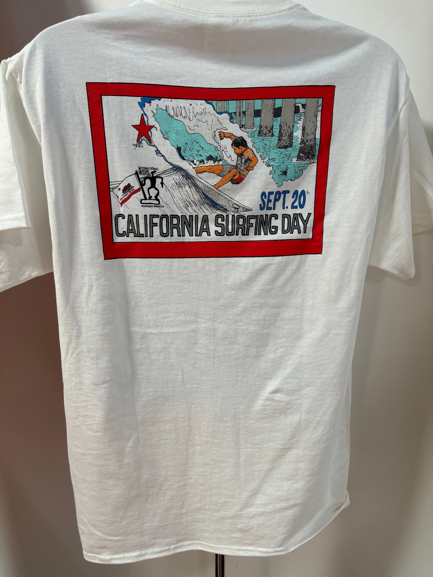 California Surfing Day Tee CREDIT CARD (WHITE COLOR) Short Sleeve T-Shirt