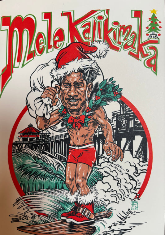 Mele Kalikimaka Christmas 5 Card Bundle  & Envelope by Phil Roberts