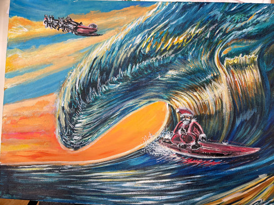 Santa at Cloud Break (Original) by Joshua Ben Paskowitz
