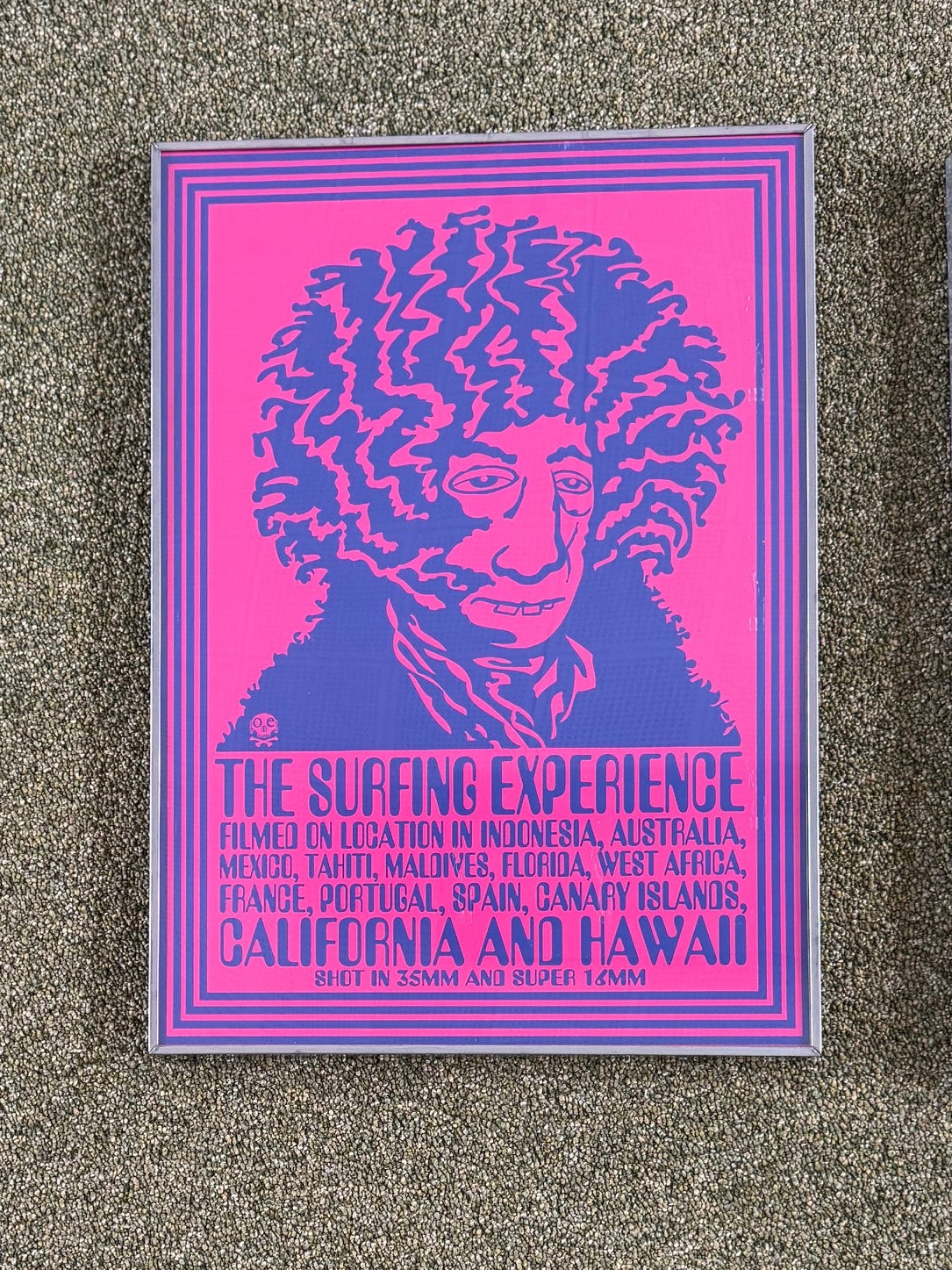The Surfing Experience (Pink) (metal frame) by Gomez Bueno