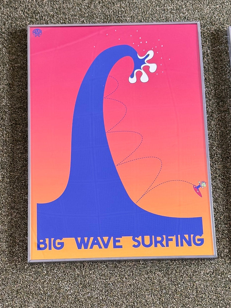 Big Wave Surfing (metal frame) by Gomez Bueno