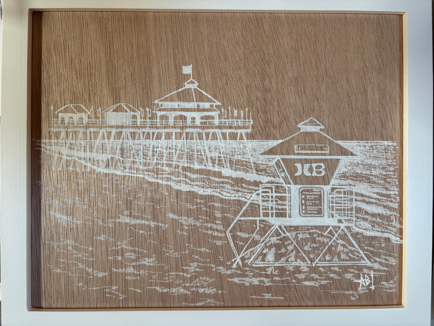 Huntington Beach Pier Print by Alyssa Belanio