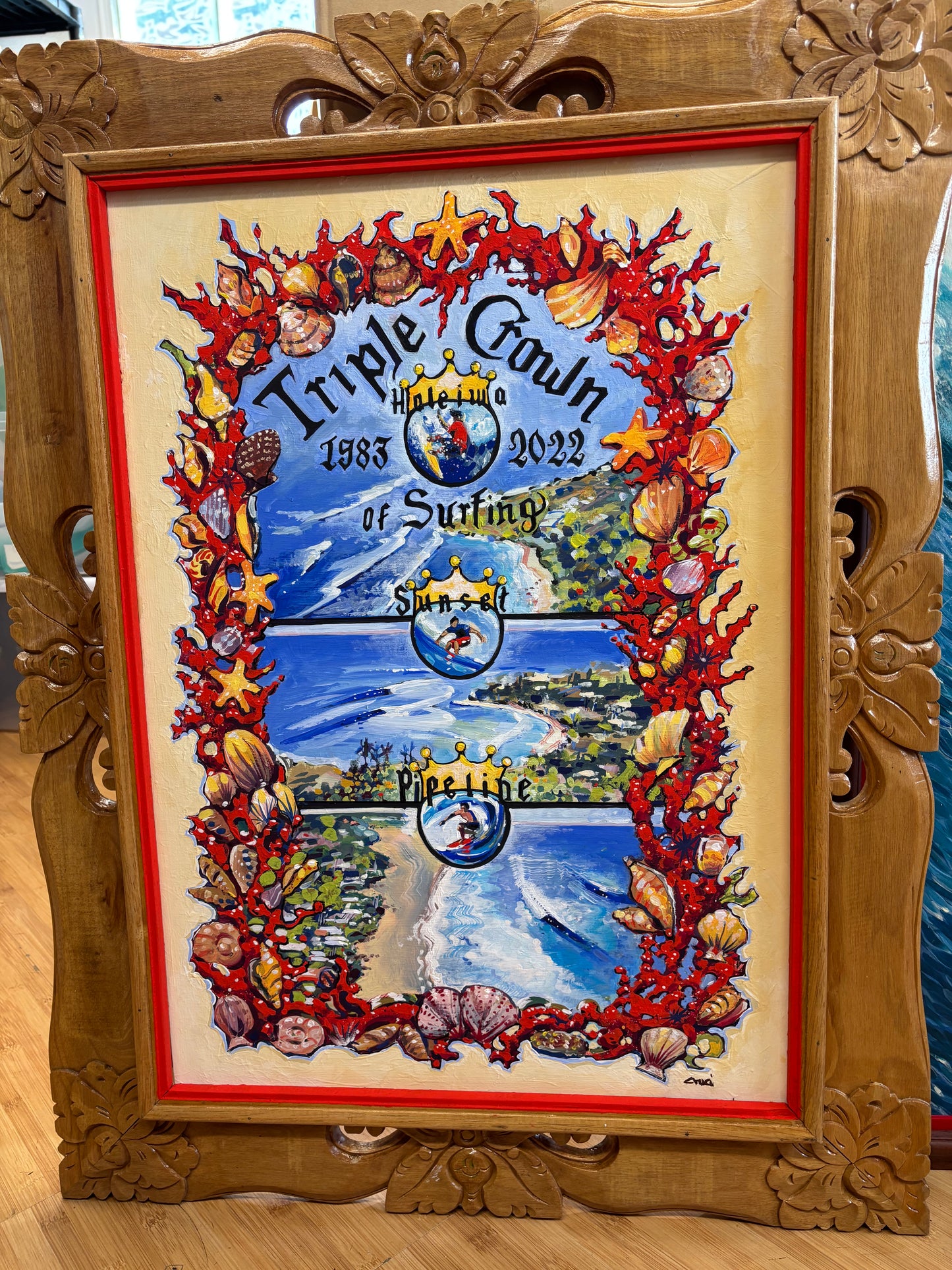 Tribute to the Triple Crown of Surfing (ORIGINAL) by Ron Croci