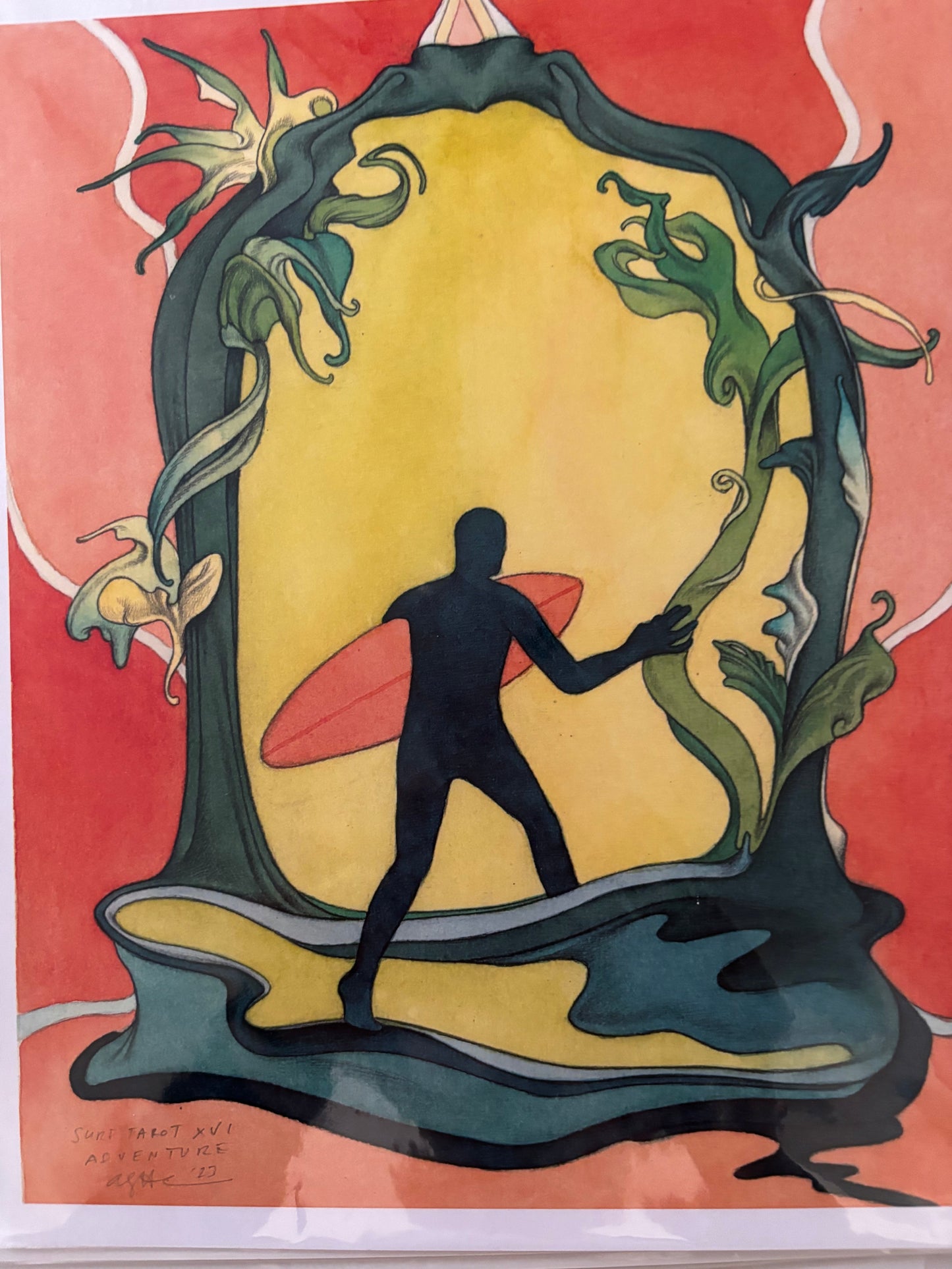 Surf Tarot XVI Adventure by Angie Samblotte