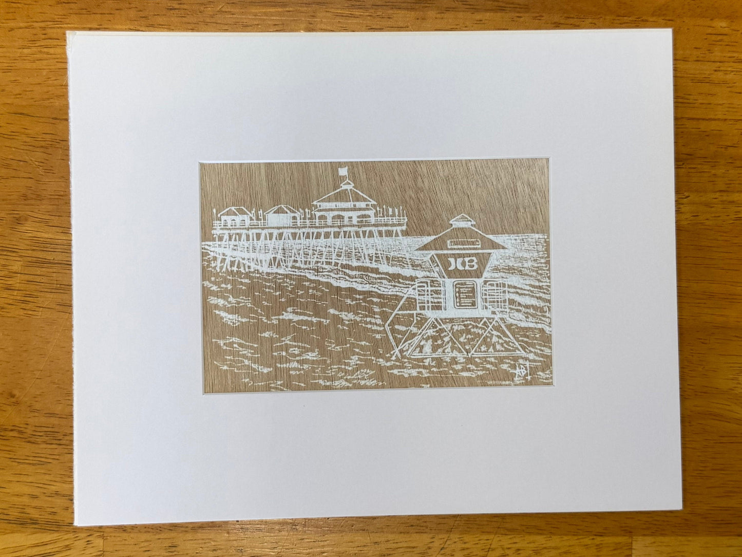 Huntington Beach Pier Print (MATTED) by Alyssa Belanio