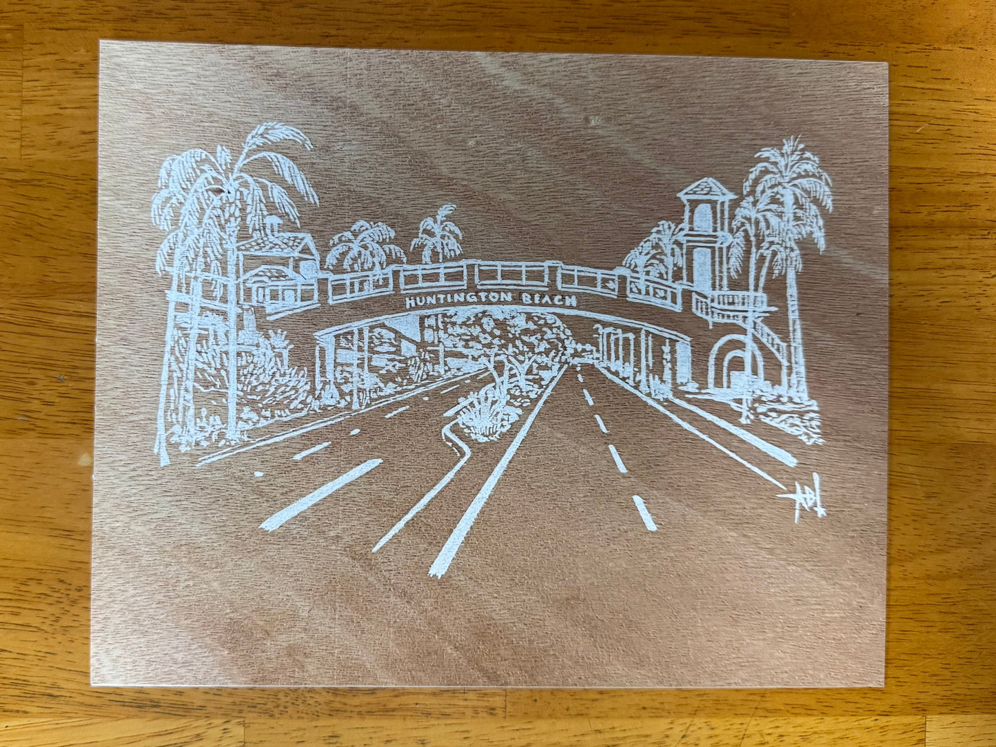 Huntington Beach Pedestrian Bridge unmatted by Alyssa Belanio