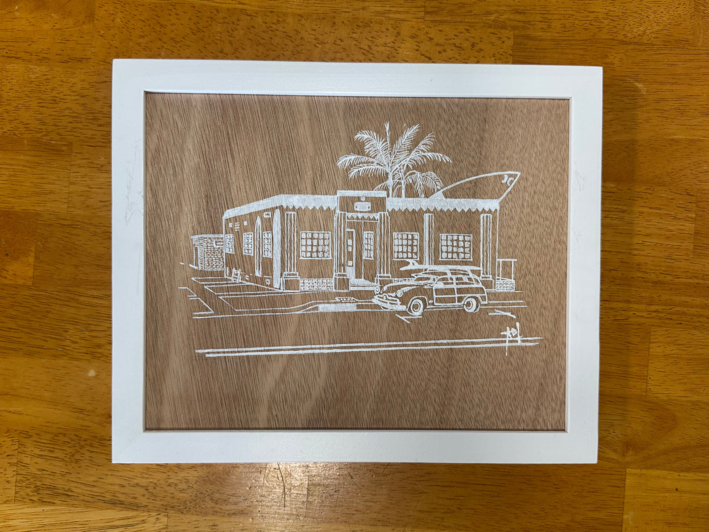 International Surfing Museum (ORIGINAL/FRAMED) by Alyssa Belanio