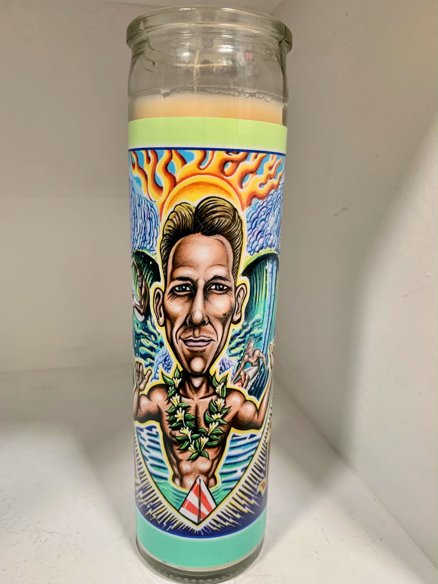 Andy " AI" Irons The man, the myth, the legend! candle by Roy Gonzalez