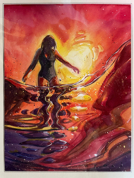 David's Girl II (Original) Watercolor by Ron Croci