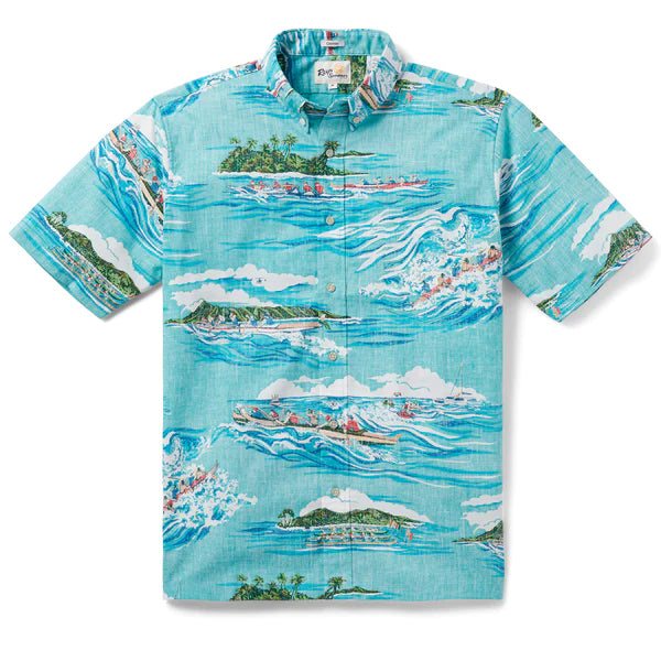 Reyn Spooner "Hei Hei WA'A Classic" Short Sleeve Btn Down