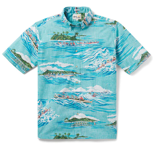 Reyn Spooner "Hei Hei WA'A Classic" Short Sleeve Btn Down