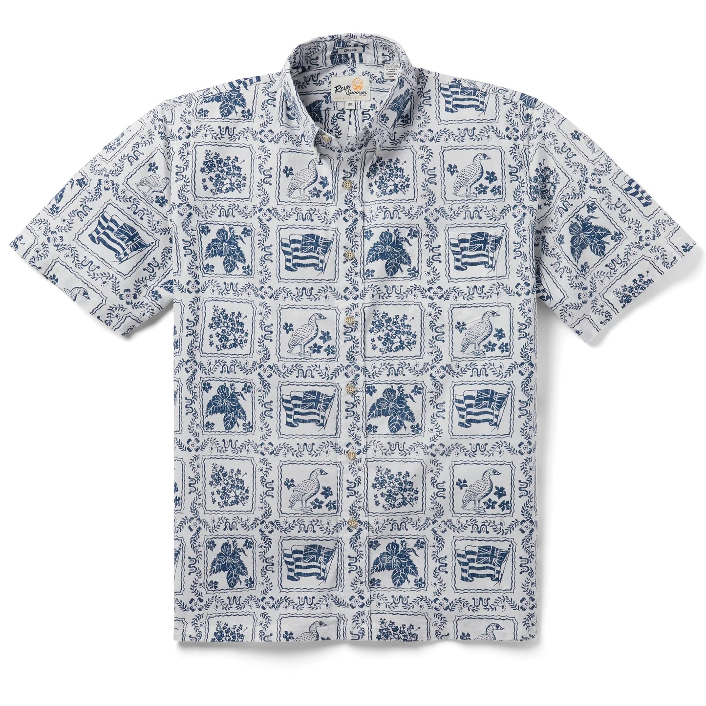 Reyn Spooner "Lahaina Sailor CLASSIC" WHITE Short Sleeve Btn Down