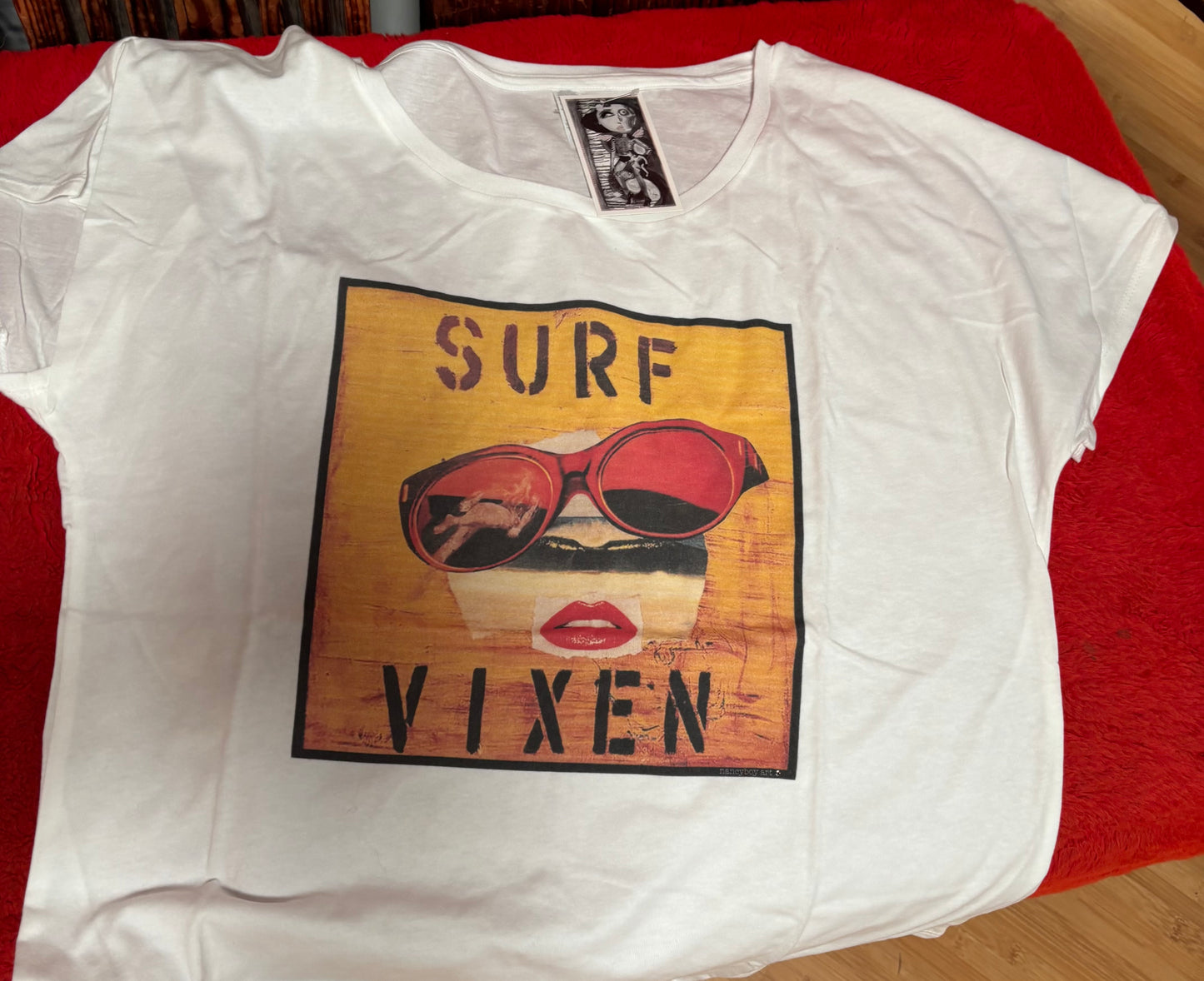 Surf Vixen YELLOW  S/S T-Shirt - Art by Nancy Tabeling