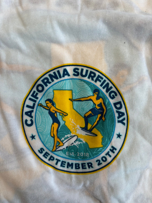 CREDIT CARD VINTAGE OLD (JERICHO) California Surfing Day Tee (WHITE COLOR) Short Sleeve T-Shirt