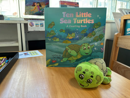 Ten Little Sea Turtles A Counting Book with a Little Stuffed Turtle by Kim Ann