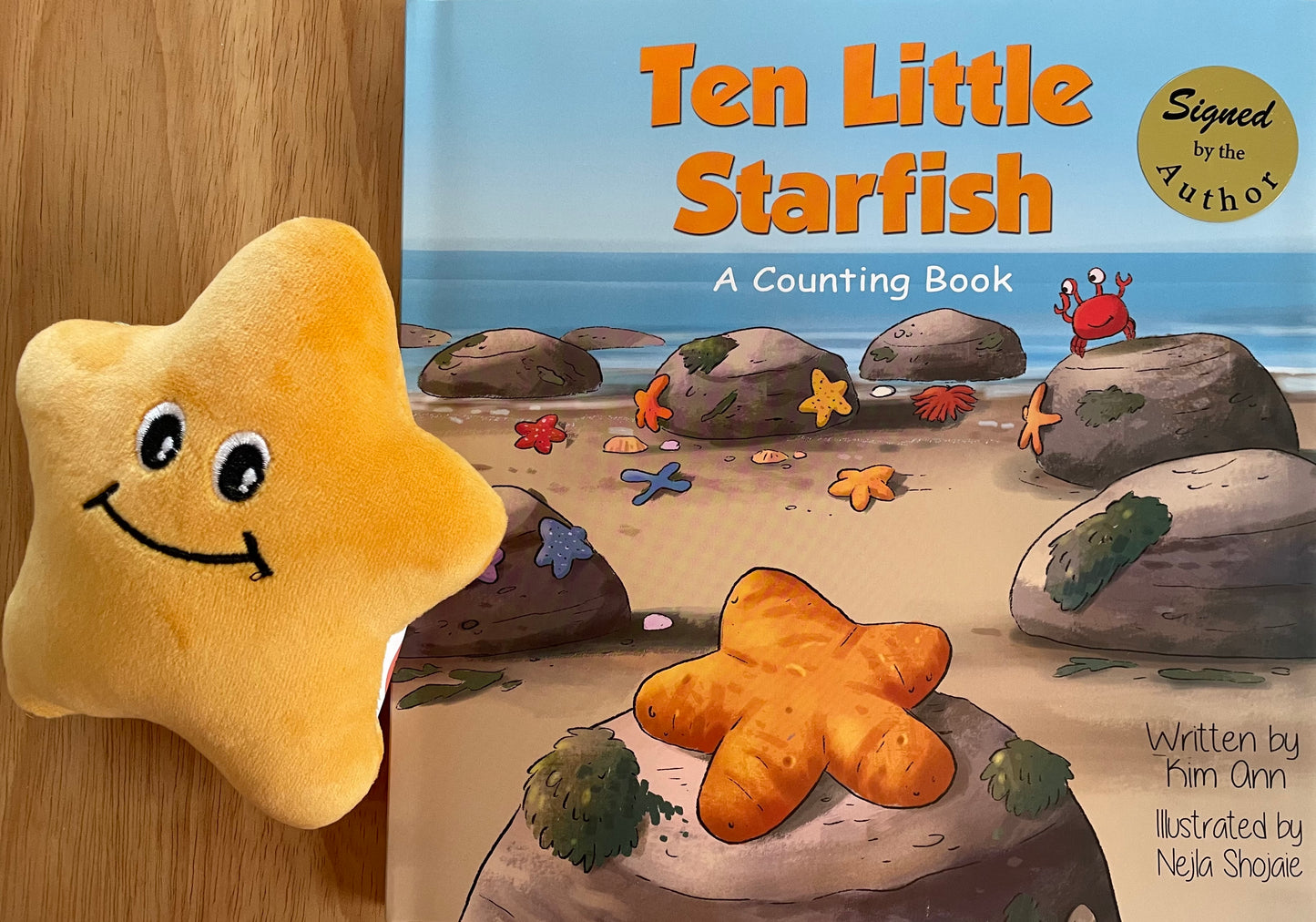 Ten Little Starfish (A Counting Book) and Plush Starfish Stuffed Animal by Kim Ann