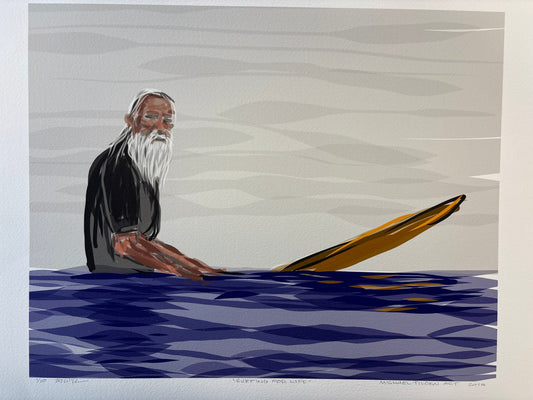 Brad Basham Surfing For Life  (Print)  by Michael Tilden