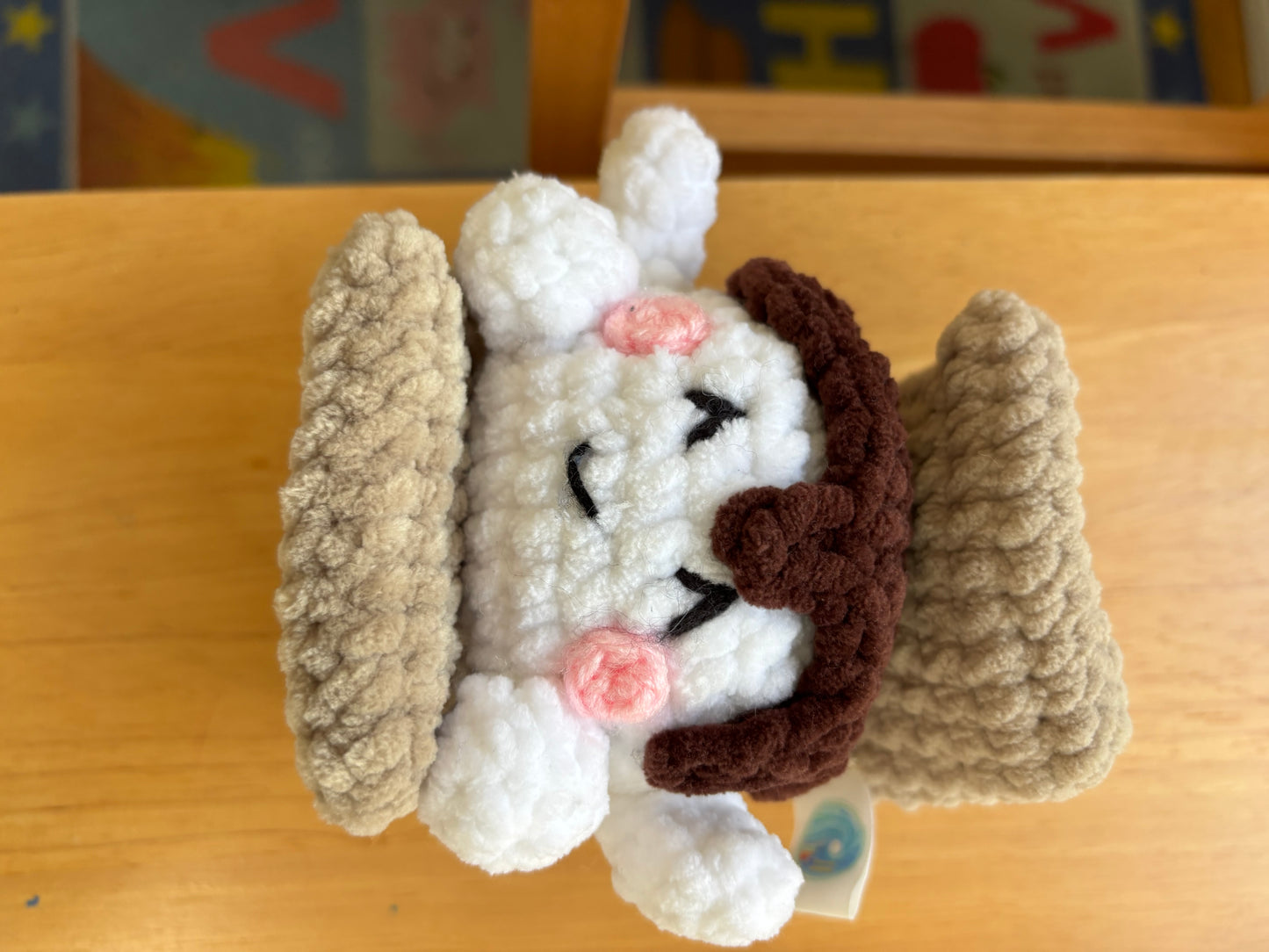 Mini Smore crocheted plushy to go with Goodnight Surf City (book) by Toni Haas