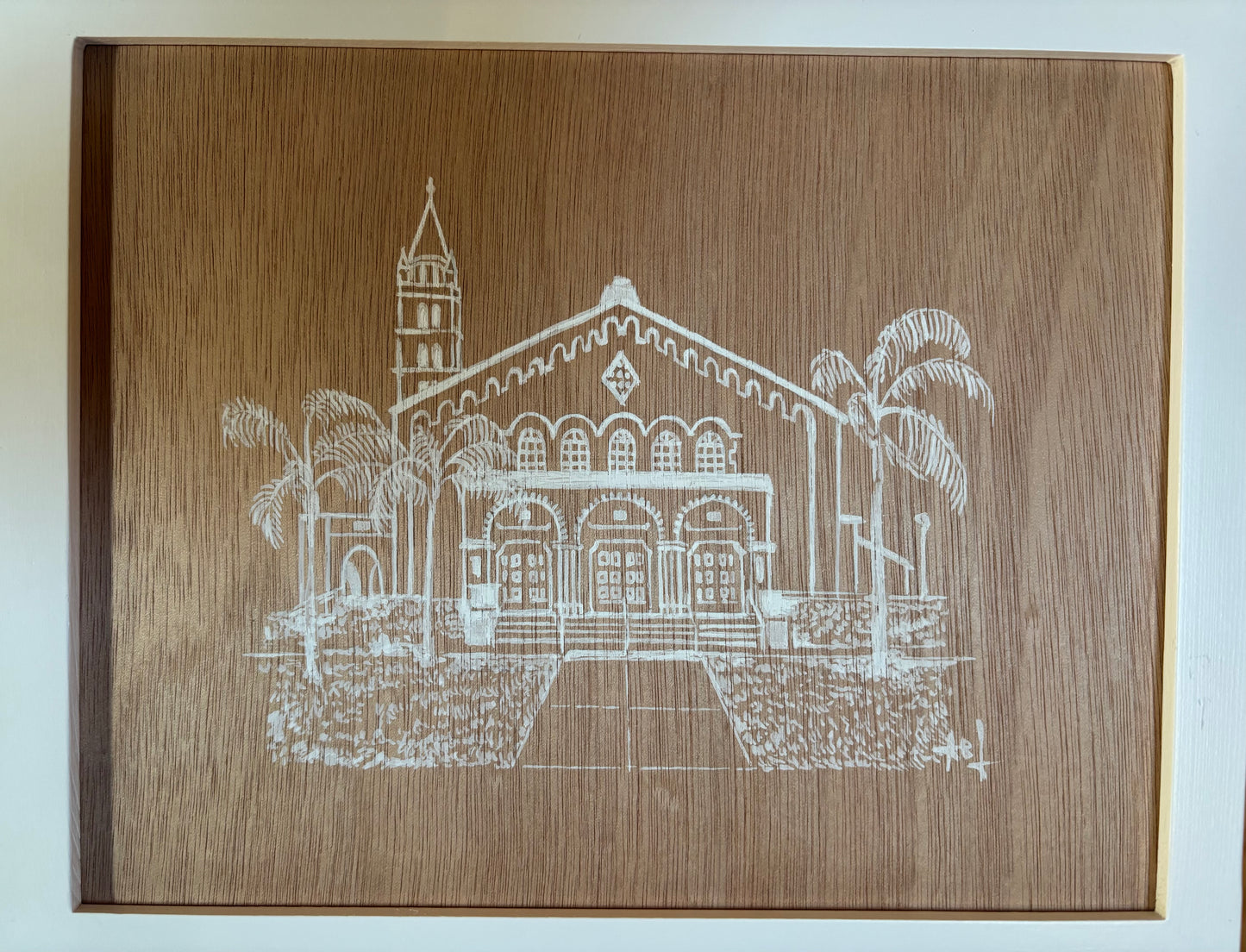 Huntington Beach Bell Tower & High School (PRINT/matted and unmatted) by Alyssa Belanio