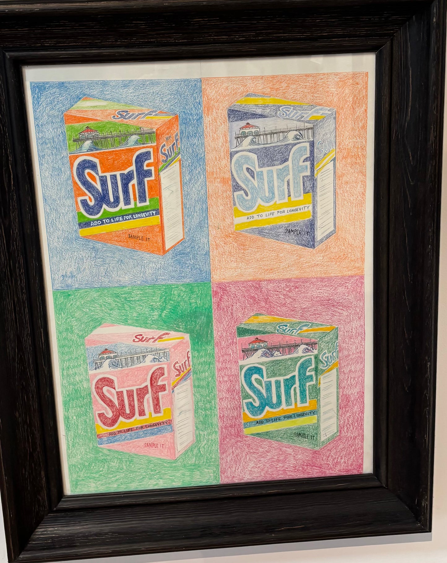 Pop Art Surf (ORIGINAL FRAMED) by Ricky Blake