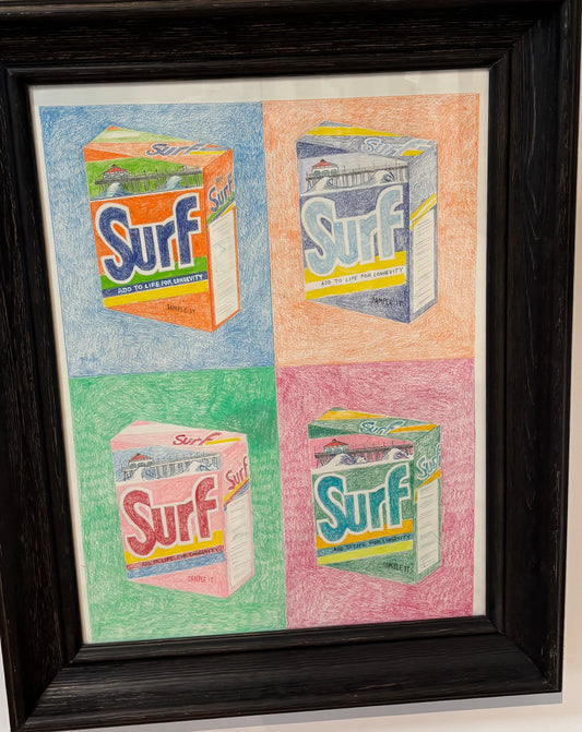 Pop Art Surf (ORIGINAL FRAMED) by Ricky Blake
