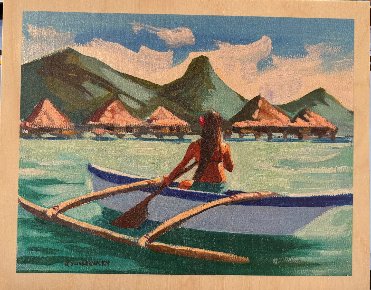 Canoe (Print on Wood) by Wade Koniakowsky