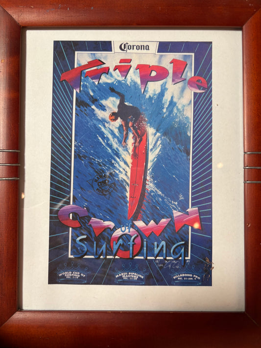 SMALL PRINT Framed Triple Crown of Surfing by Ron Croci