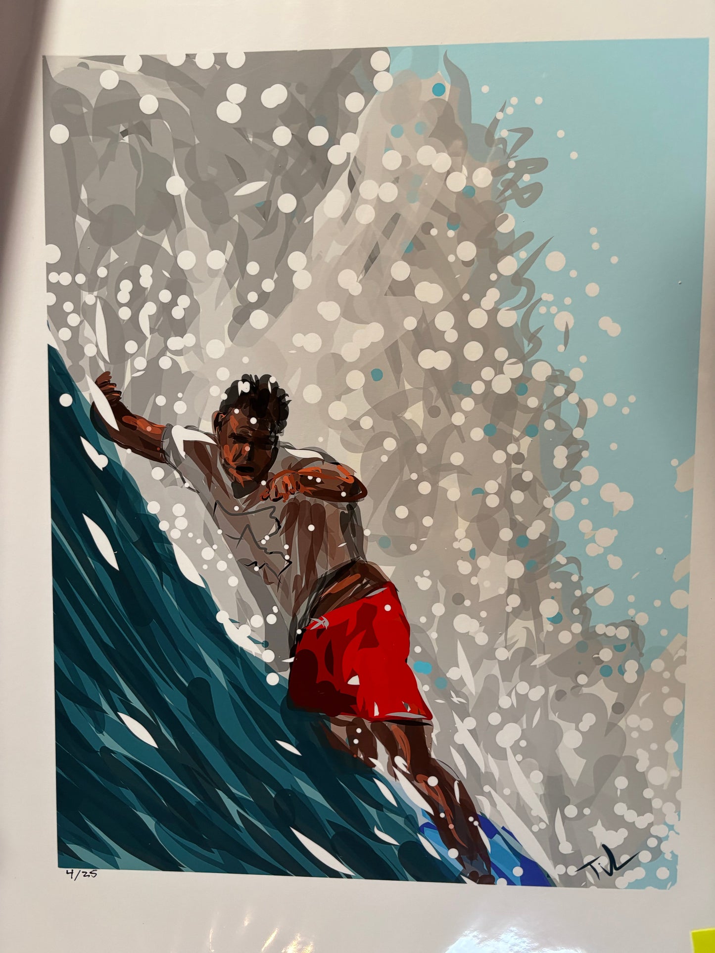 Foamy Drop by Michael Tilden Print