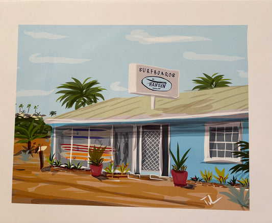 Hansens Surf Shop by Michael Tilden
