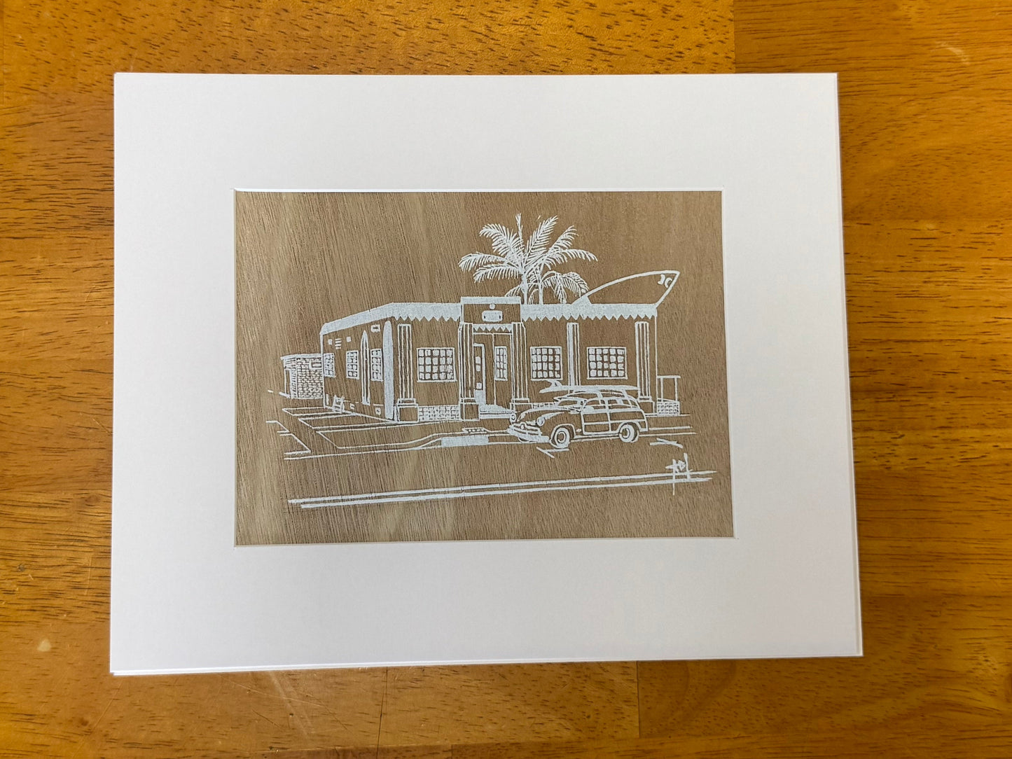International Surfing Museum MATTED PRINT by Alyssa Belanio
