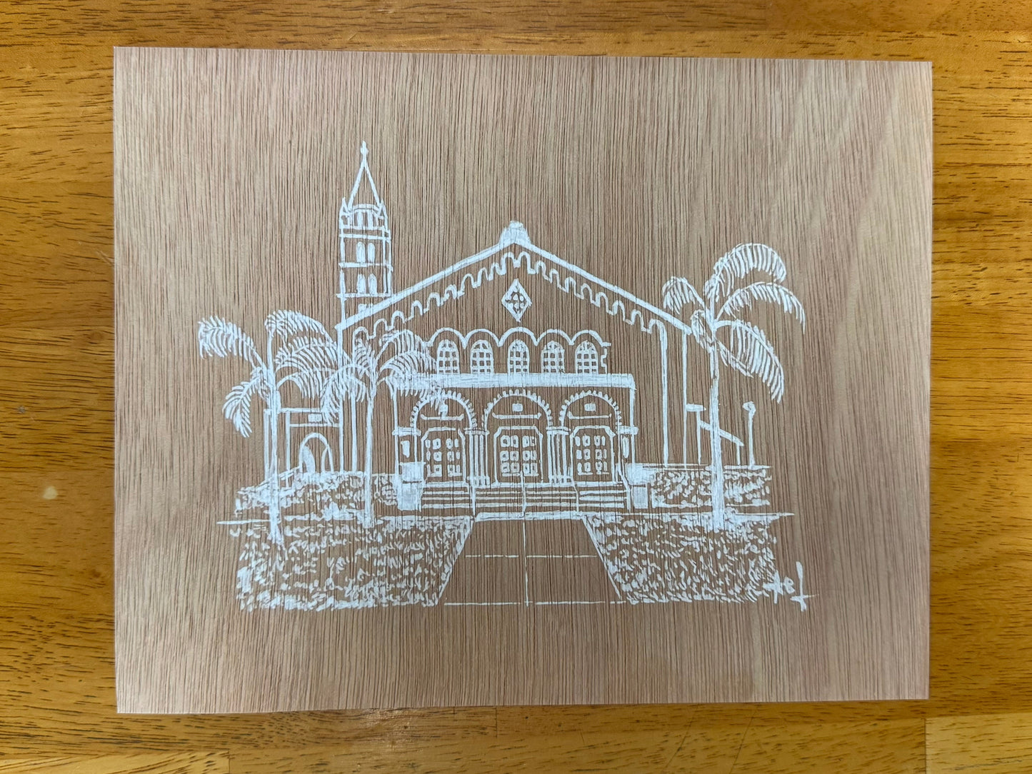 Huntington Beach Bell Tower & High School matted/unmatted by Alyssa Belanio
