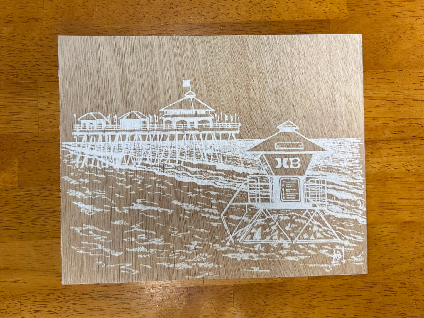 Huntington Beach Pier Print matted/unmatted by Alyssa Belanio