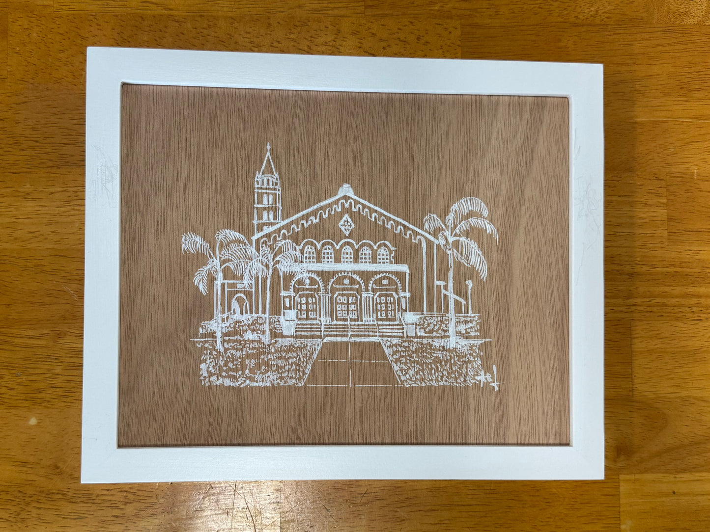 Huntington Beach Bell Tower & High School (ORIGINAL/FRAMED) by Alyssa Belanio