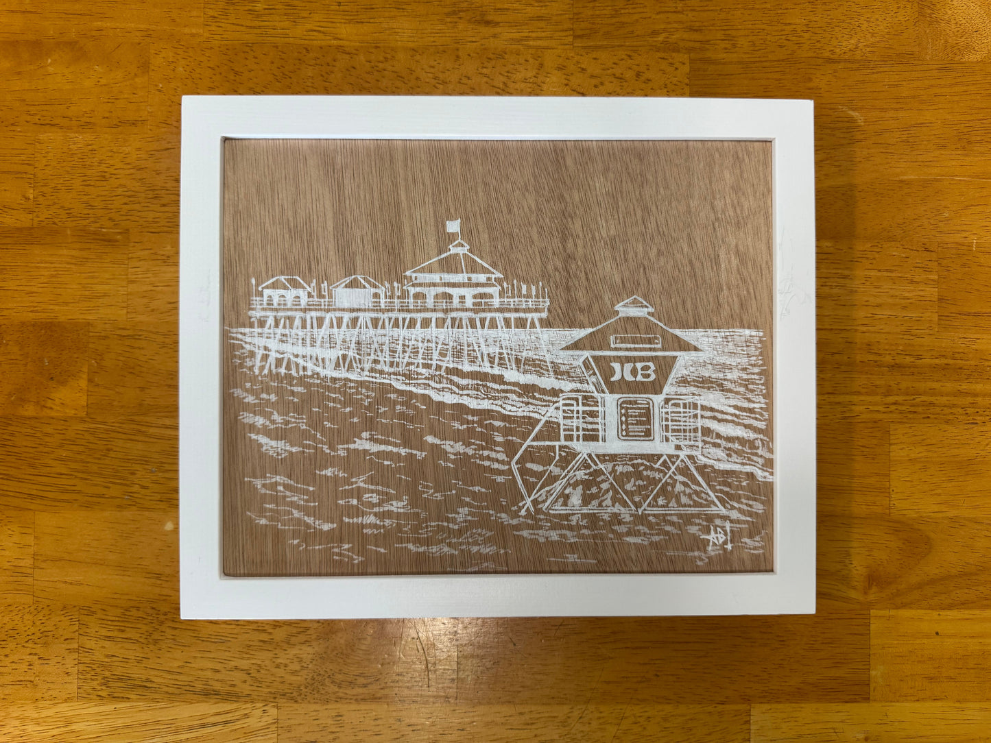 Huntington Beach Pier (ORIGINAL/FRAMED) by Alyssa Belanio