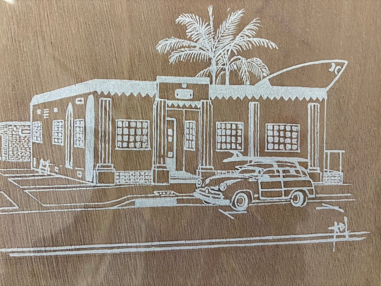 International Surfing Museum UNMATTED PRINT by Alyssa Belanio