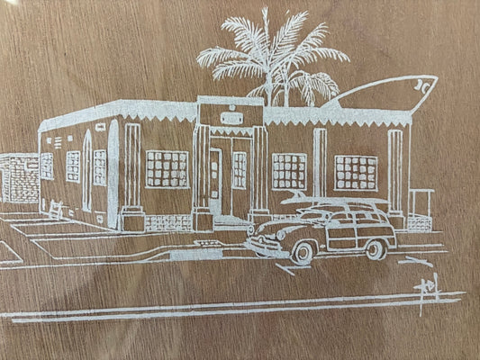 International Surfing Museum UNMATTED PRINT by Alyssa Belanio