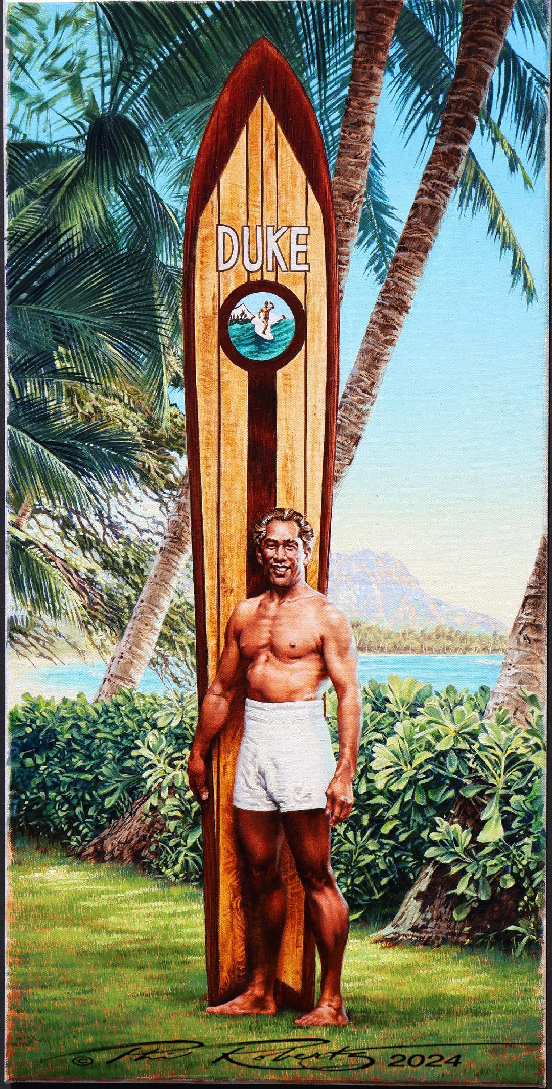 Duke Honolulu Oahu Surf Club, Waikiki(Original) by Phil Roberts