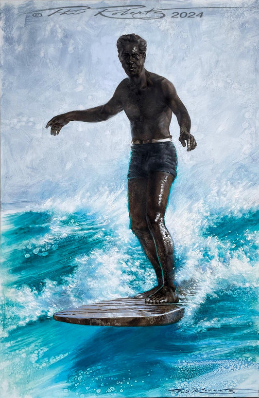 Duke Surfing Waikiki (Original) by Phil Roberts