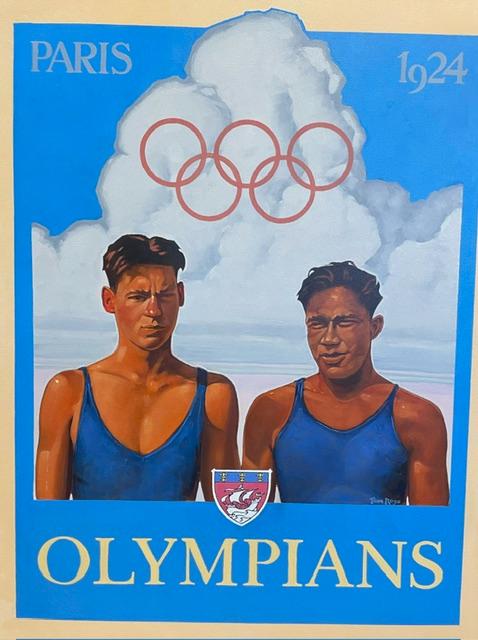 Duke Kahanamoku and Johnny Weismuller by Thomas Rogo