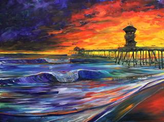 'An Evening at Huntington Pier' by Ricky Blake