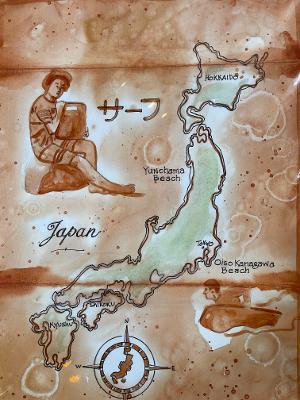 Japan Map by Ron Croci