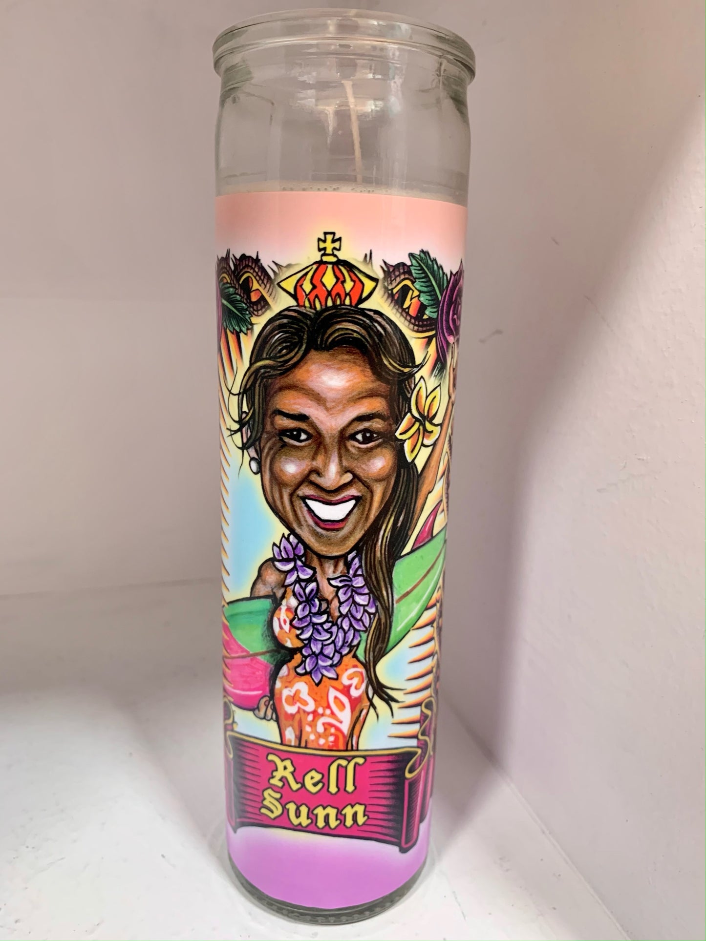 Rell Sunn the Queen of Makaha Candle by Roy Gonzalez