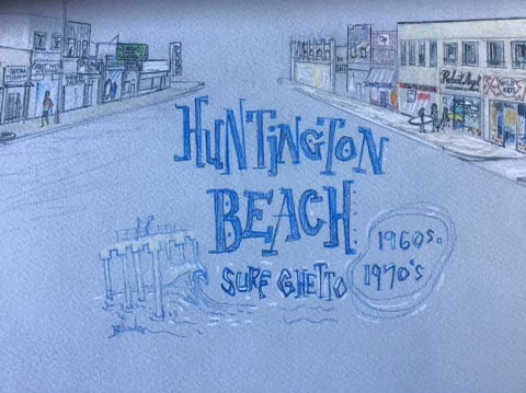 'Huntington Beach Surf Ghetto Circa 1960s - 70s' limited edition by Ricky Blake
